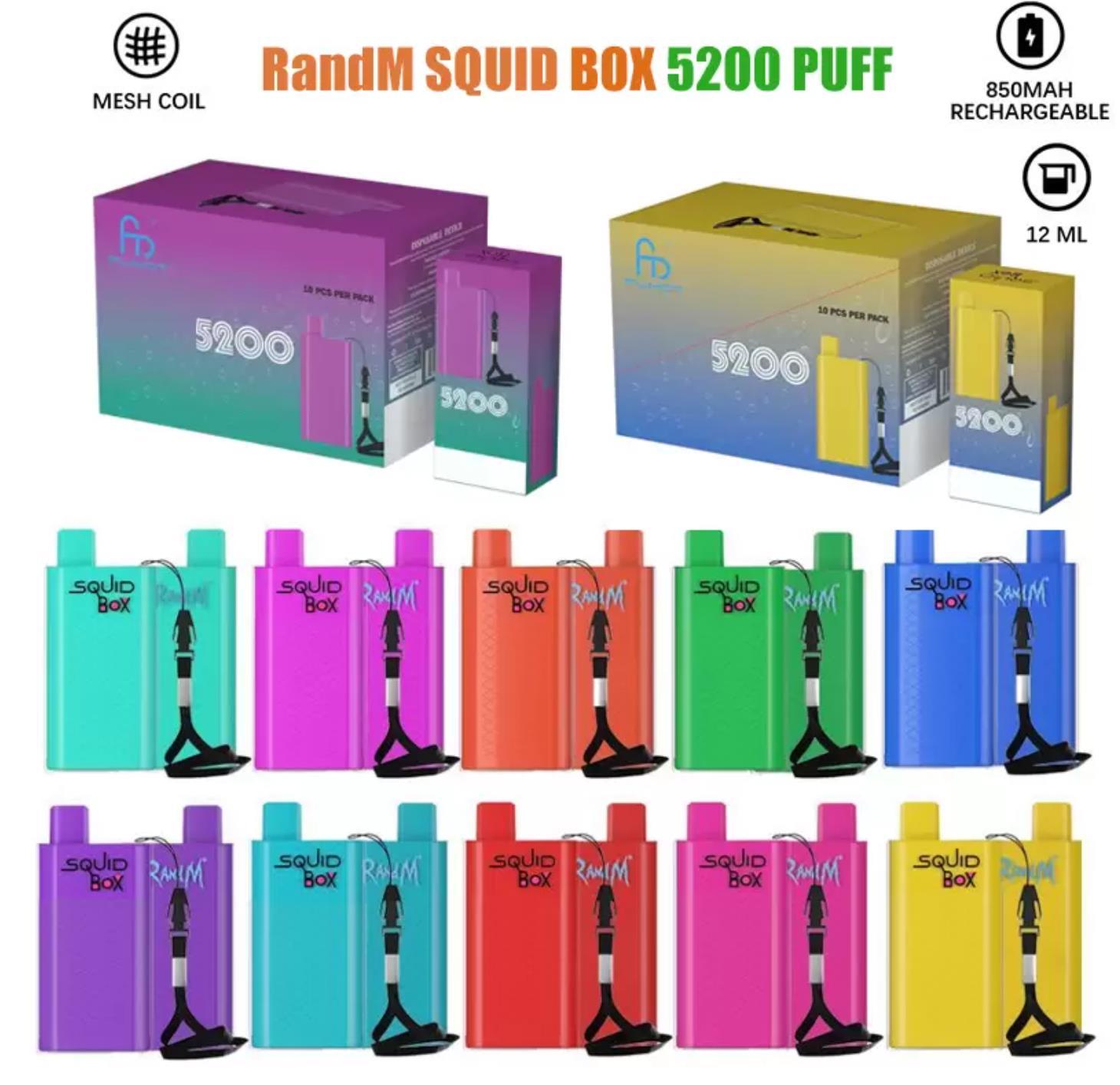 Одноразовая электронная сигарета RandM Squid Box 5200 затяжек(12мл)