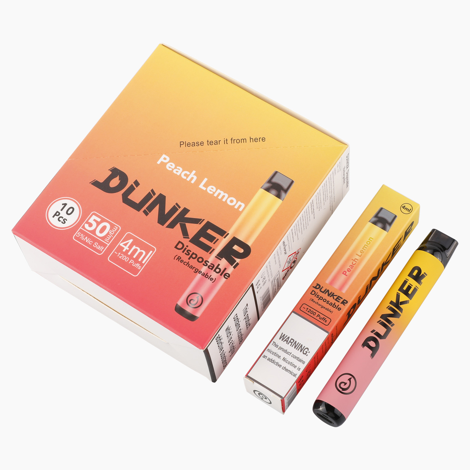 Одноразовая электронная сигарета Dunker 1200 затяжек — изображение 4