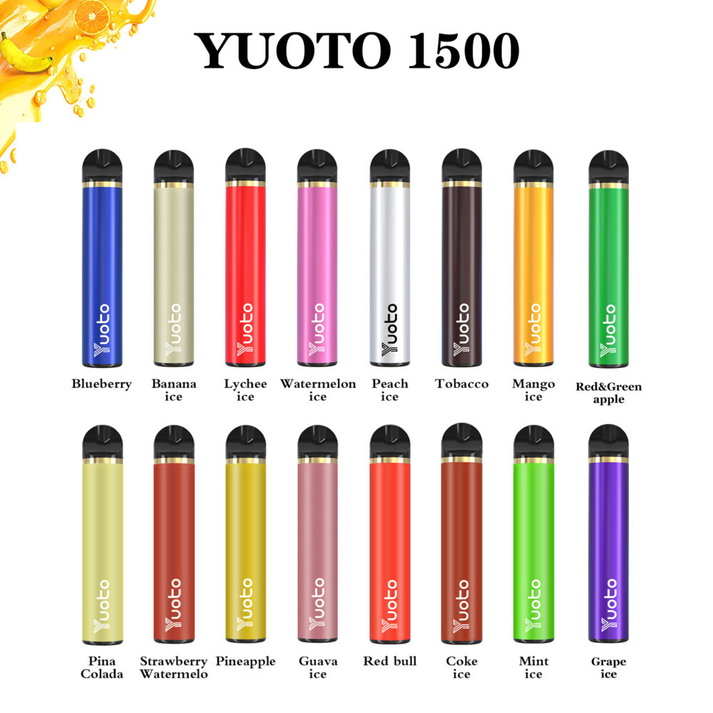 Одноразовая электронная сигарета YUOTO 5 1500 затяжек 2% и 5%