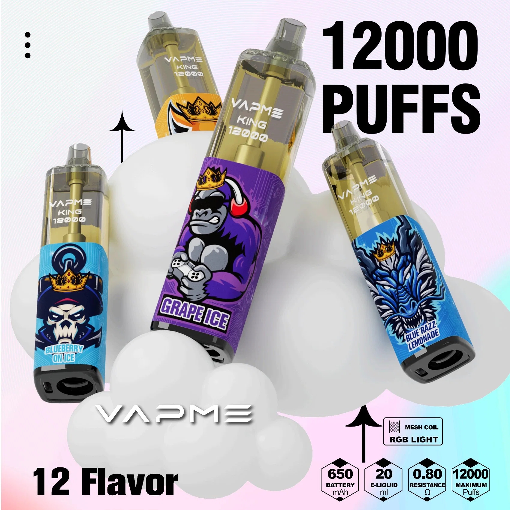 Одноразовая электронная сигарета Vapme King 12000 затяжек