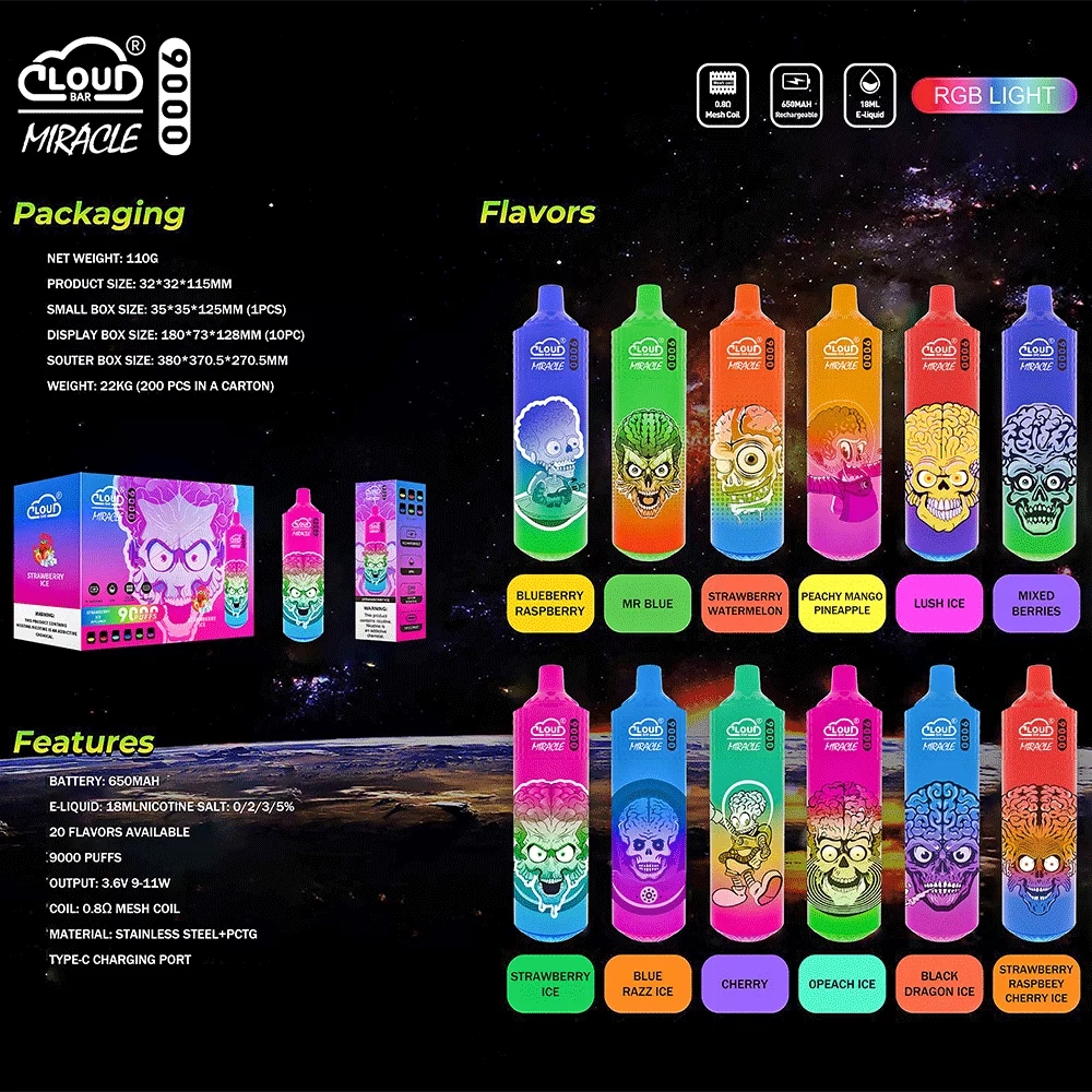 Cloud Bar Miracle 9000 Puffs Одноразовый вейп